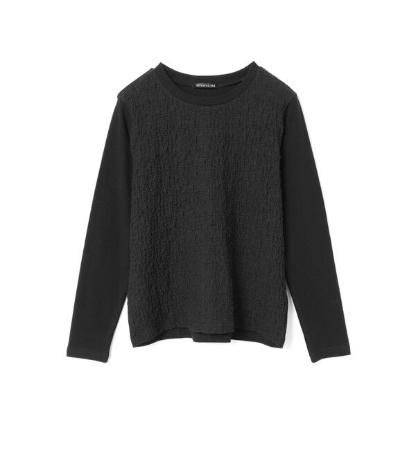 mizuiro ind「mizuiro ind フロントレースプルオーバー」|Tシャツ・カットソー|ブラック