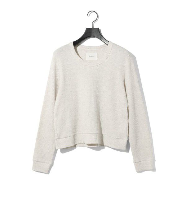 MIDIUMISOLID「MIDIUMISOLID for Ladies Uネックワッフルプルオーバー」|Tシャツ・カットソー|オートミール