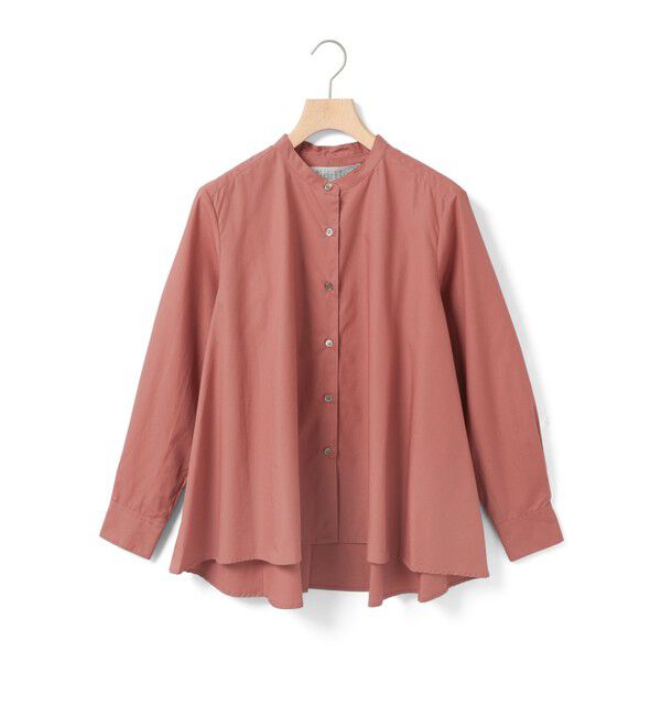 MidiUmi「MidiUmi Aラインバンドカラーシャツ」|シャツ・ブラウス|ピンク