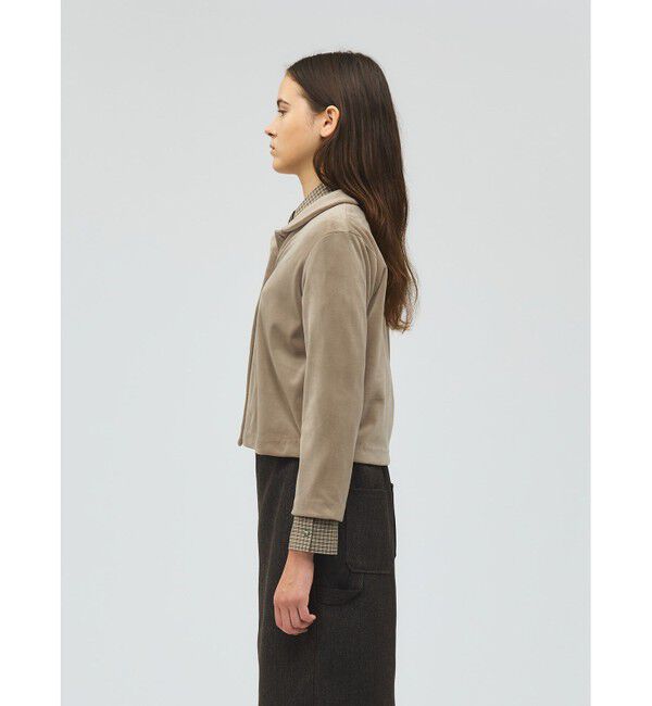 mizuiro ind「mizuiro ind ベロアラウンドカラーシャツ」|シャツ・ブラウス|