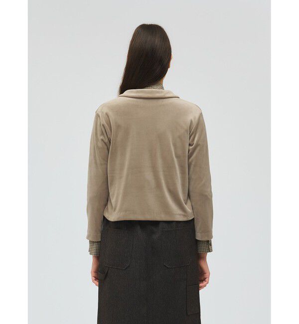 mizuiro ind「mizuiro ind ベロアラウンドカラーシャツ」|シャツ・ブラウス|