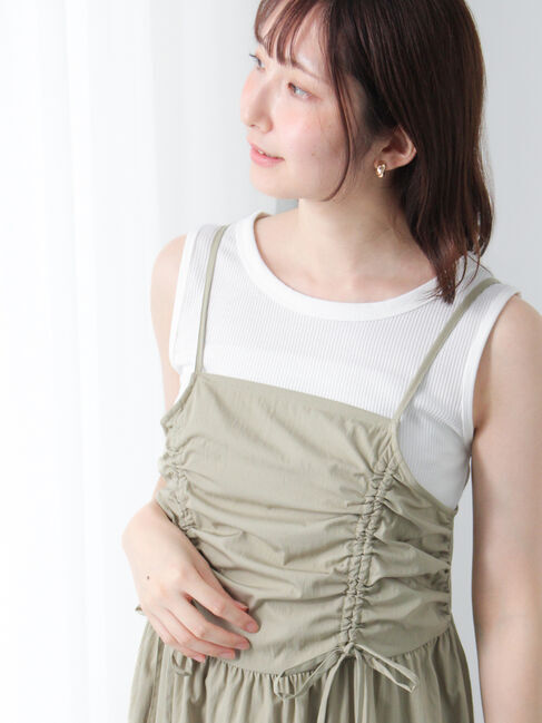 Te chichi TERRASSE「ワッフルクルーネックタンクトップ」|タンクトップ|