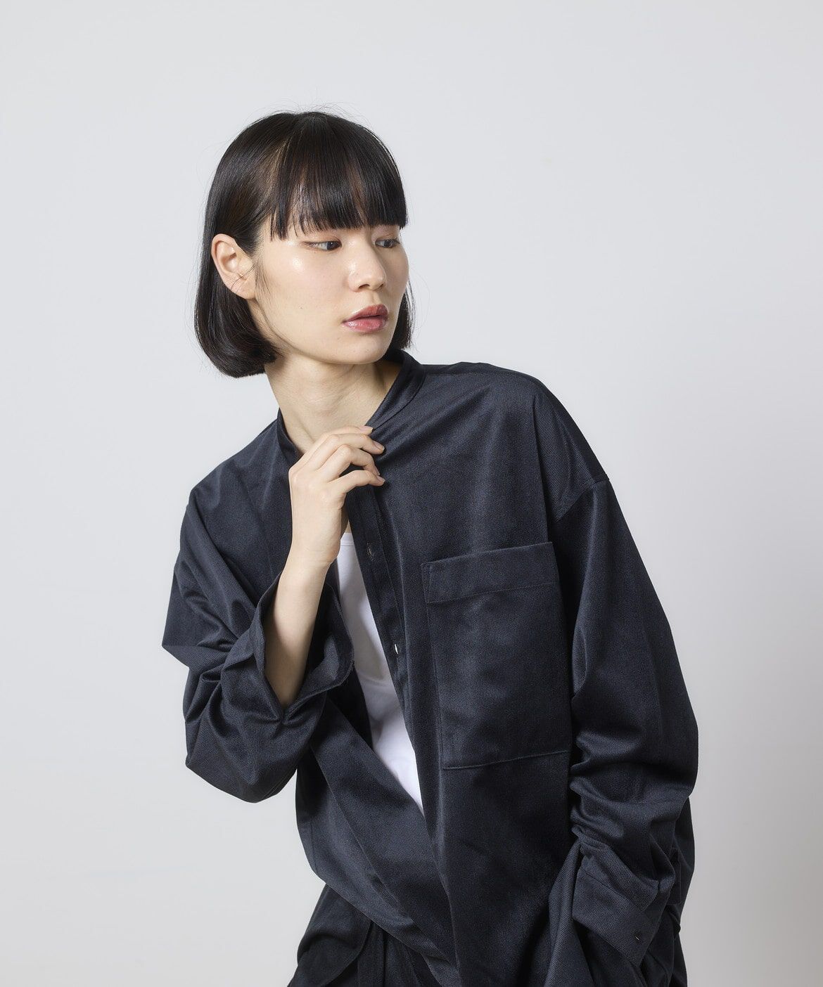 DAY by DAY it&rsquo;s international「《ユニセックス》ミルキーコールバンドカラーシャツ」|シャツ・ブラウス|