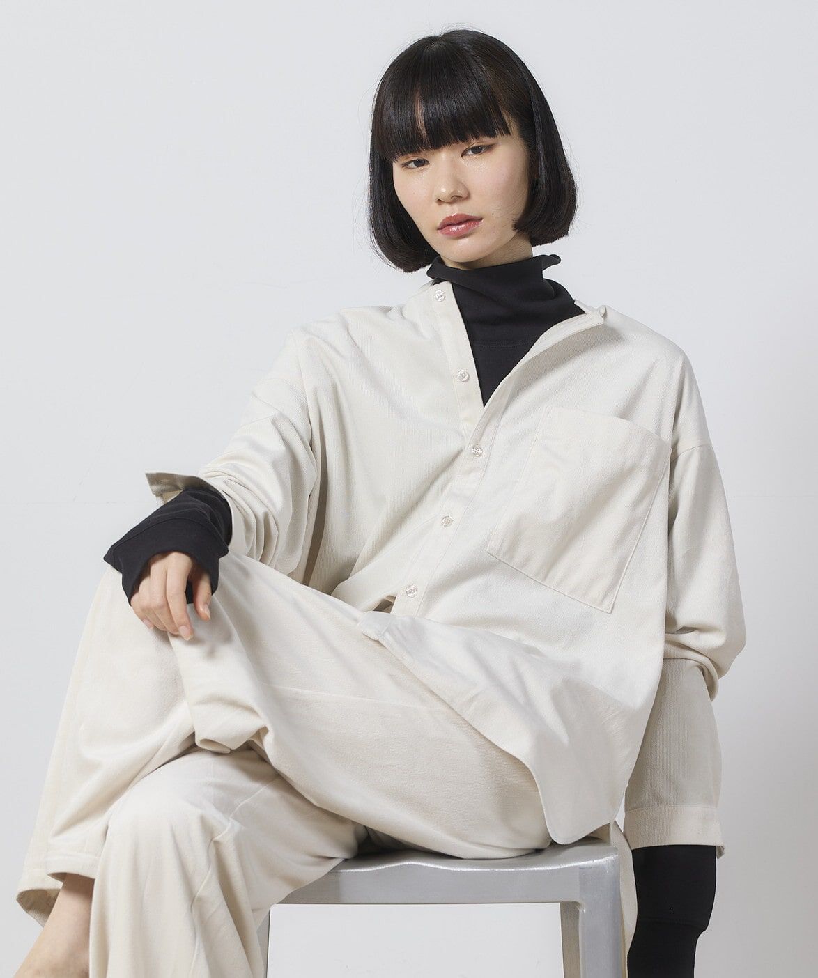 DAY by DAY it&rsquo;s international「《ユニセックス》ミルキーコールバンドカラーシャツ」|シャツ・ブラウス|