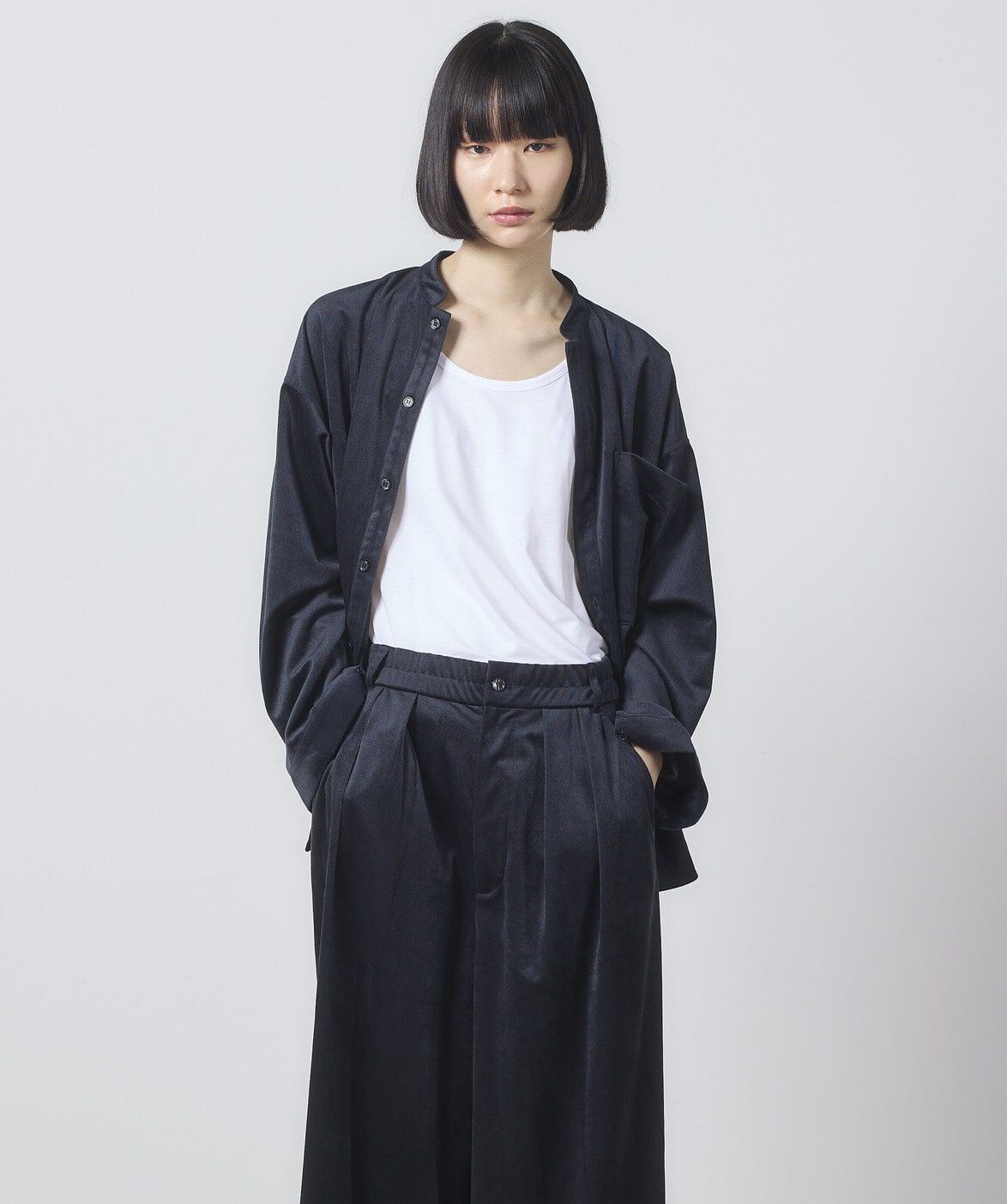 DAY by DAY it&rsquo;s international「《ユニセックス》ミルキーコールバンドカラーシャツ」|シャツ・ブラウス|