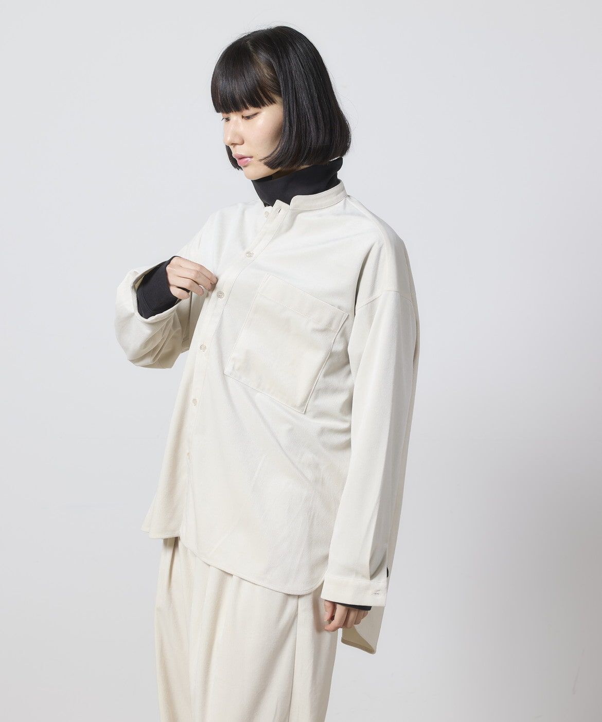 DAY by DAY it&rsquo;s international「《ユニセックス》ミルキーコールバンドカラーシャツ」|シャツ・ブラウス|