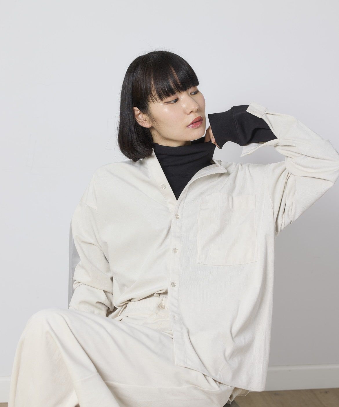 DAY by DAY it&rsquo;s international「《ユニセックス》ミルキーコールバンドカラーシャツ」|シャツ・ブラウス|