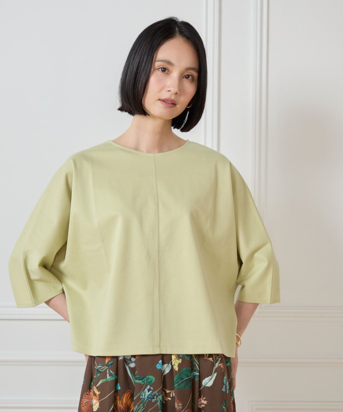 7-IDconcept.「《大きいサイズ》バックジップドルマンプルオーバー」|Tシャツ・カットソー|