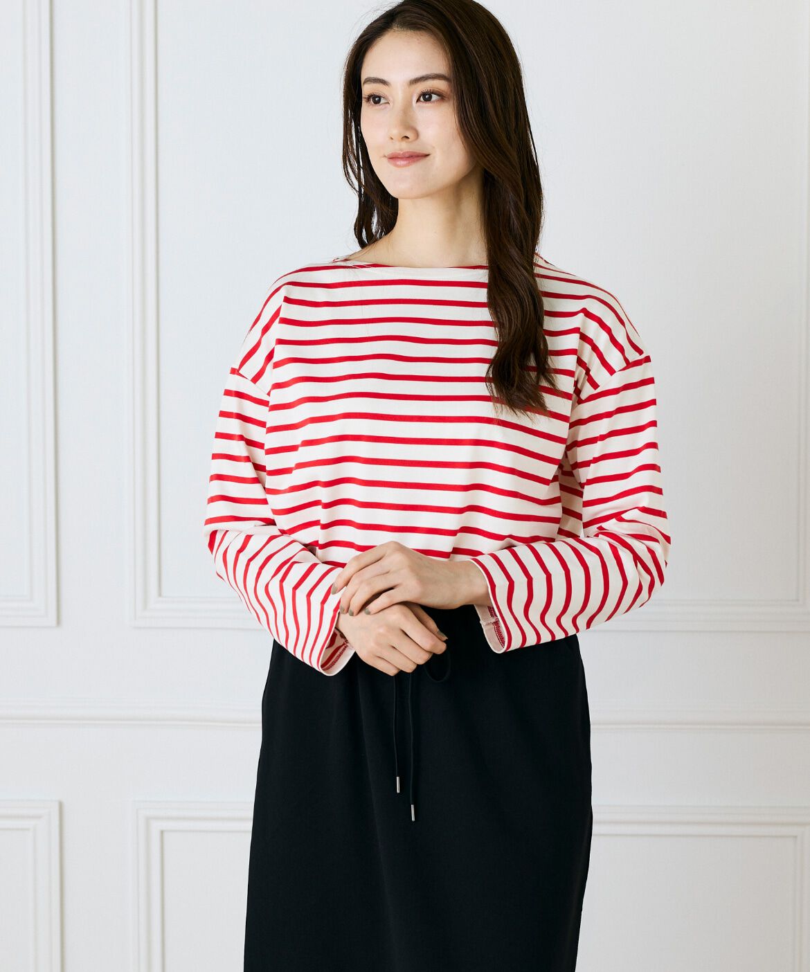 DAY by DAY it&rsquo;s international「ボーダーロングスリーブT」|Tシャツ・カットソー|レッド