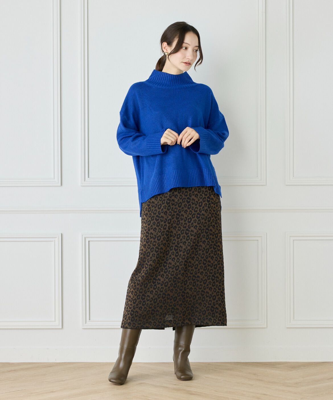 Le Souk「スフレニットハイネックプルオーバー」|ニット・セーター|