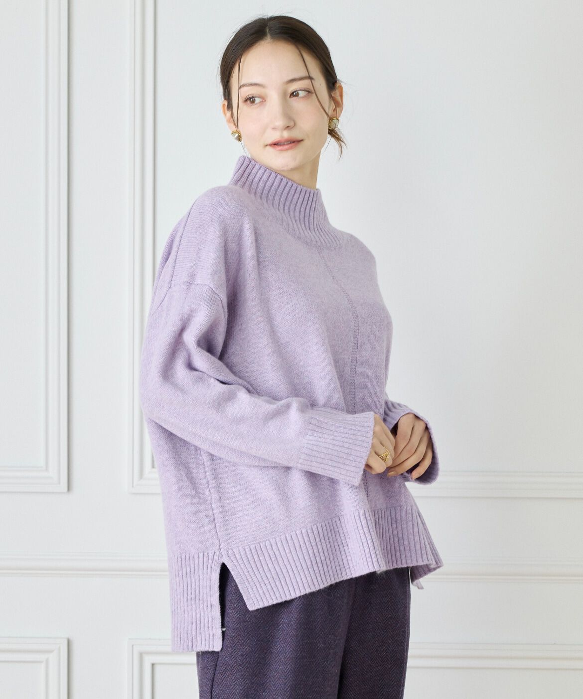 Le Souk「スフレニットハイネックプルオーバー」|ニット・セーター|