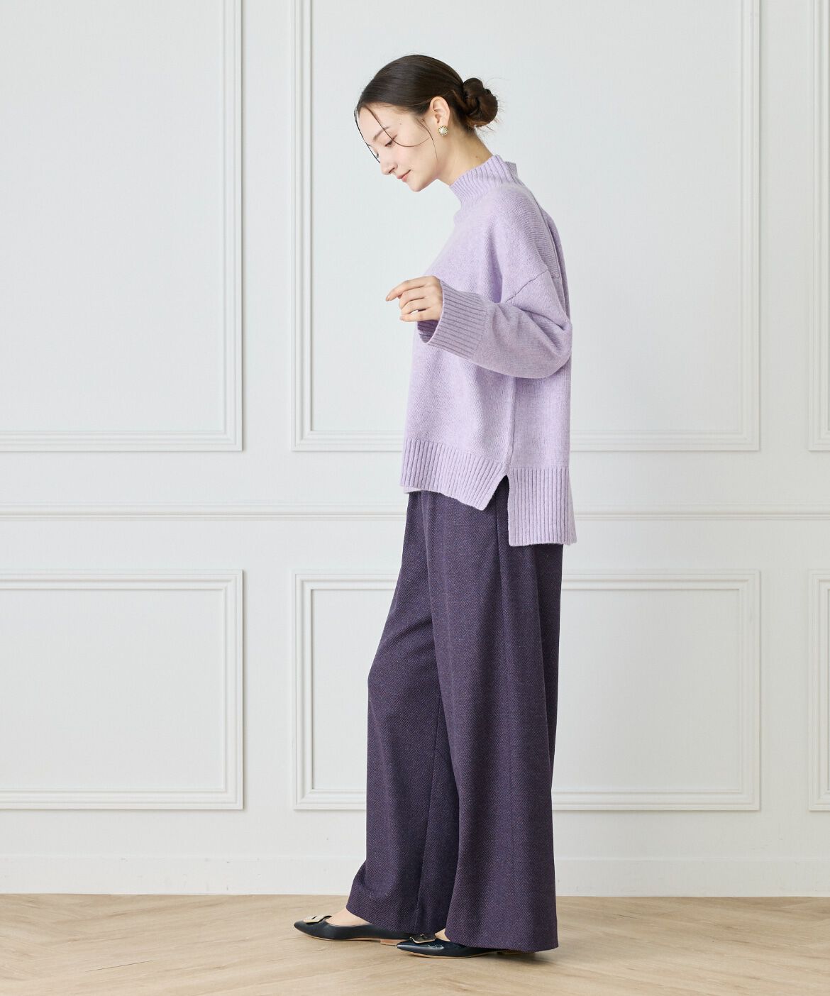 Le Souk「スフレニットハイネックプルオーバー」|ニット・セーター|