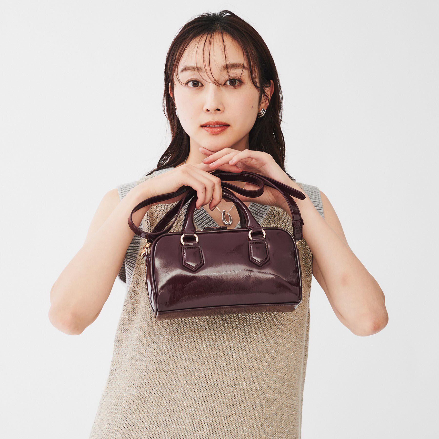 UNTITLED「【2WAY】エナメルミニボストン」|ボストンバッグ|