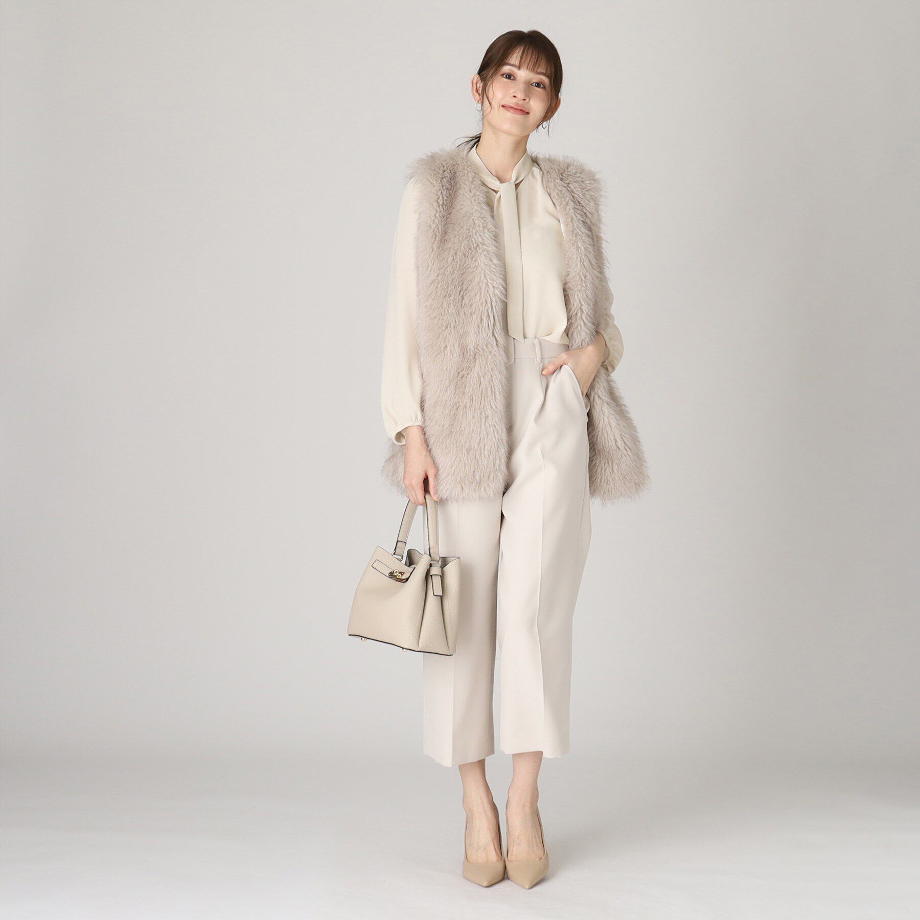 COUP DE CHANCE「【洗える／日本製】女性らしい細ボウタイブラウス」|シャツ・ブラウス|