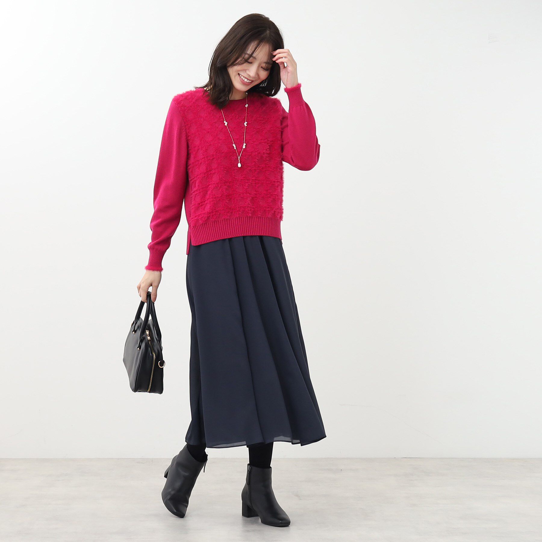 Reflect「【WEB限定カラーあり／手洗い可】フェザーヤーンニット」|ニット・セーター|