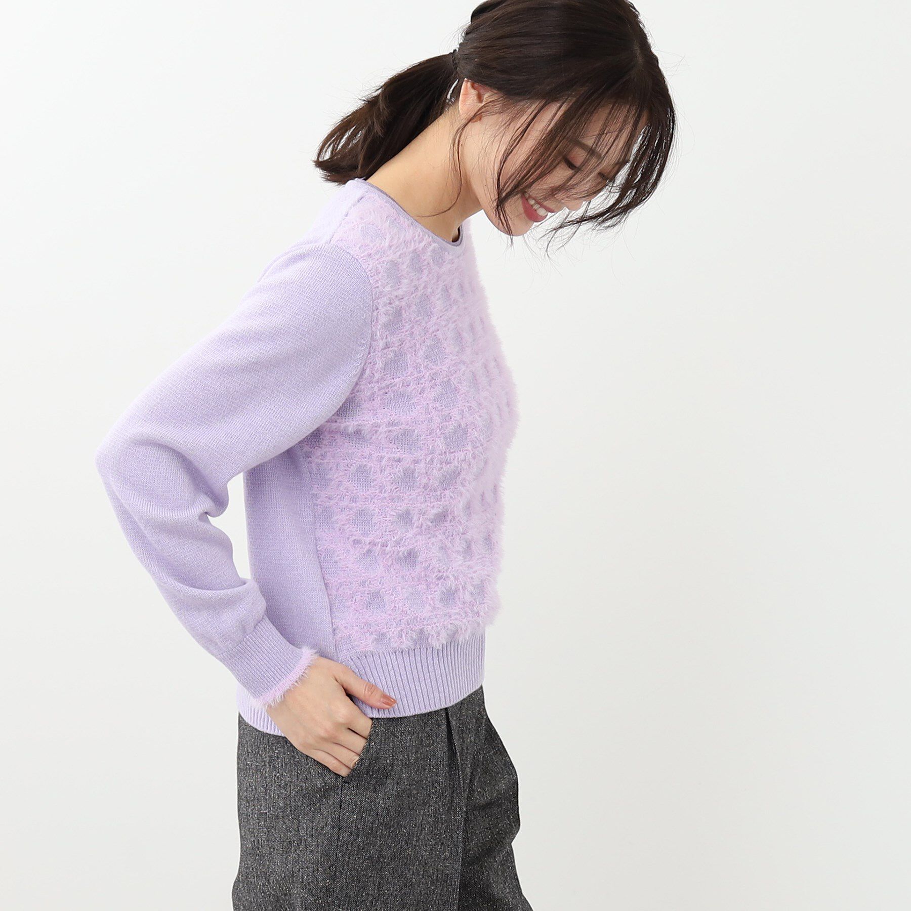 Reflect「【WEB限定カラーあり／手洗い可】フェザーヤーンニット」|ニット・セーター|