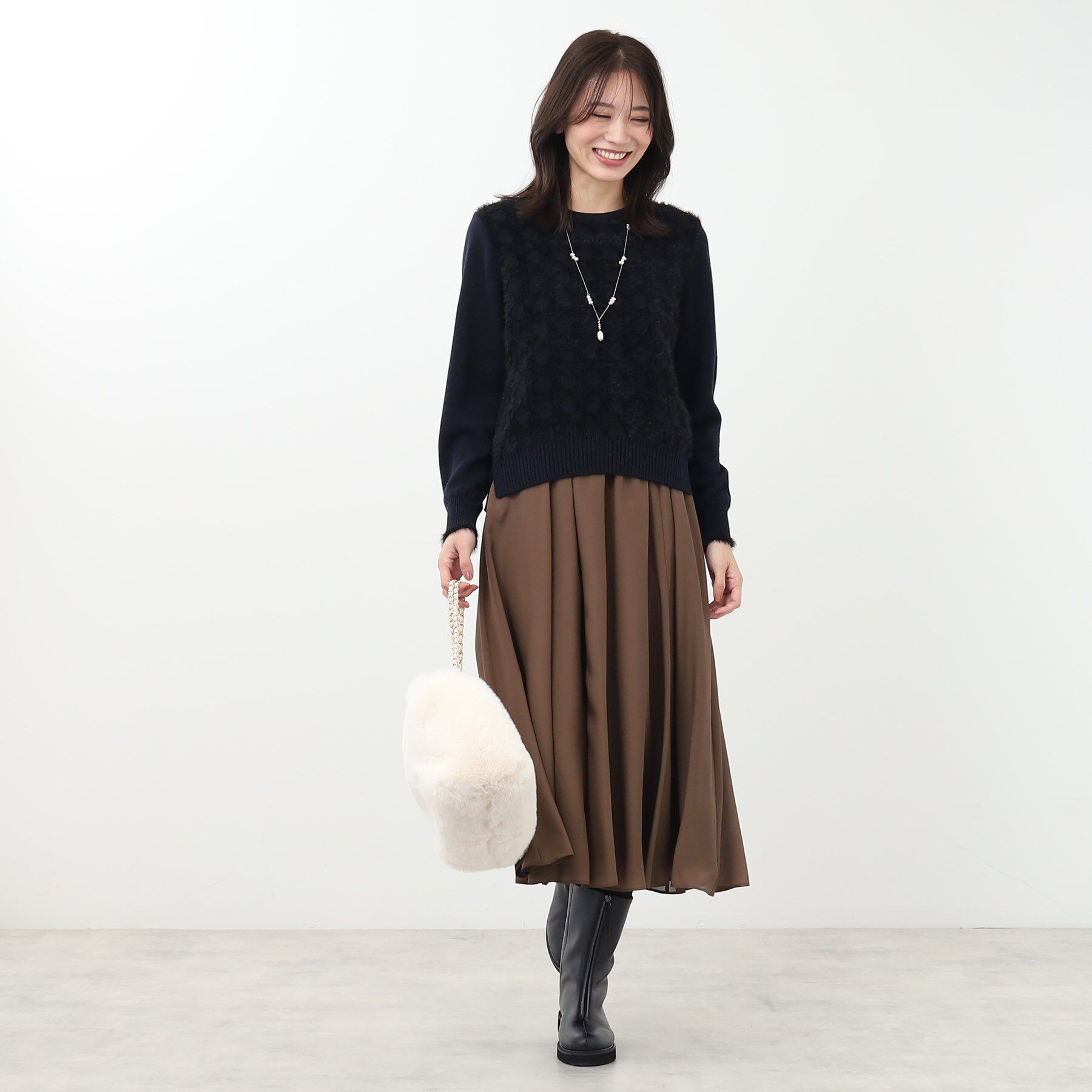 Reflect「【WEB限定カラーあり／手洗い可】フェザーヤーンニット」|ニット・セーター|