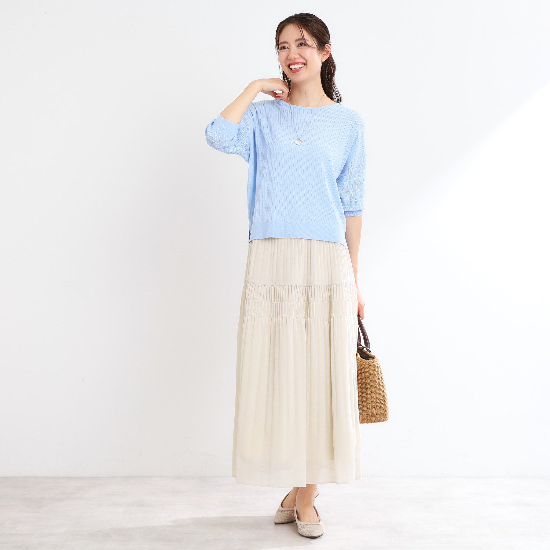 Reflect「【マシンウォッシュ可】プリーツティアードスカート」|スカート|