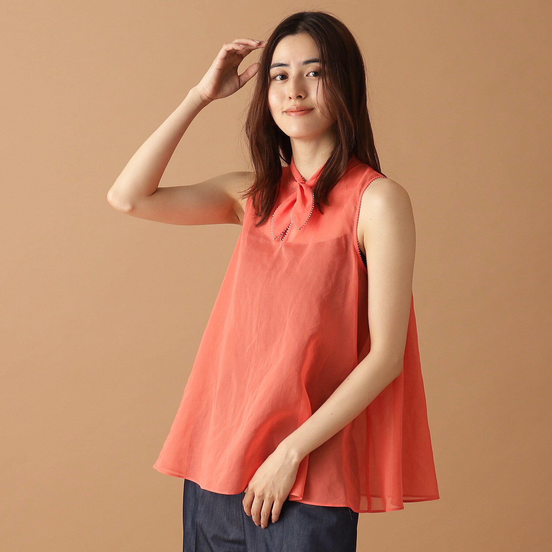 DRESSTERIOR「シアーリボンアーカイブブラウス」|シャツ・ブラウス|