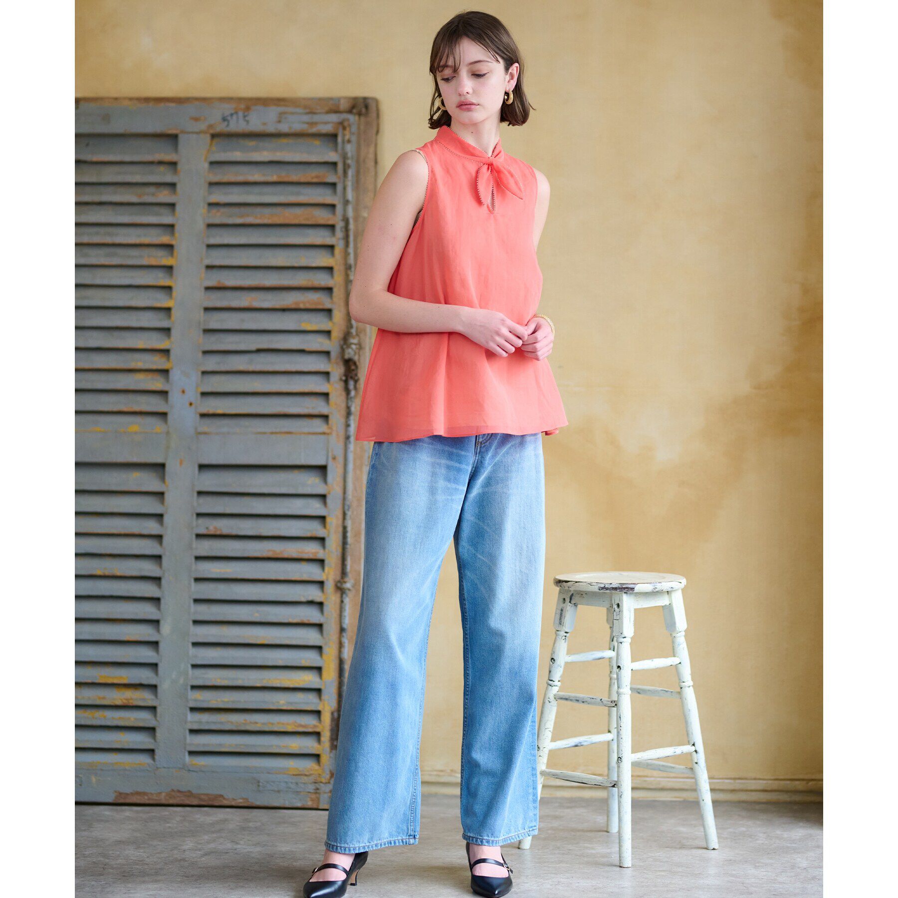 DRESSTERIOR「シアーリボンアーカイブブラウス」|シャツ・ブラウス|