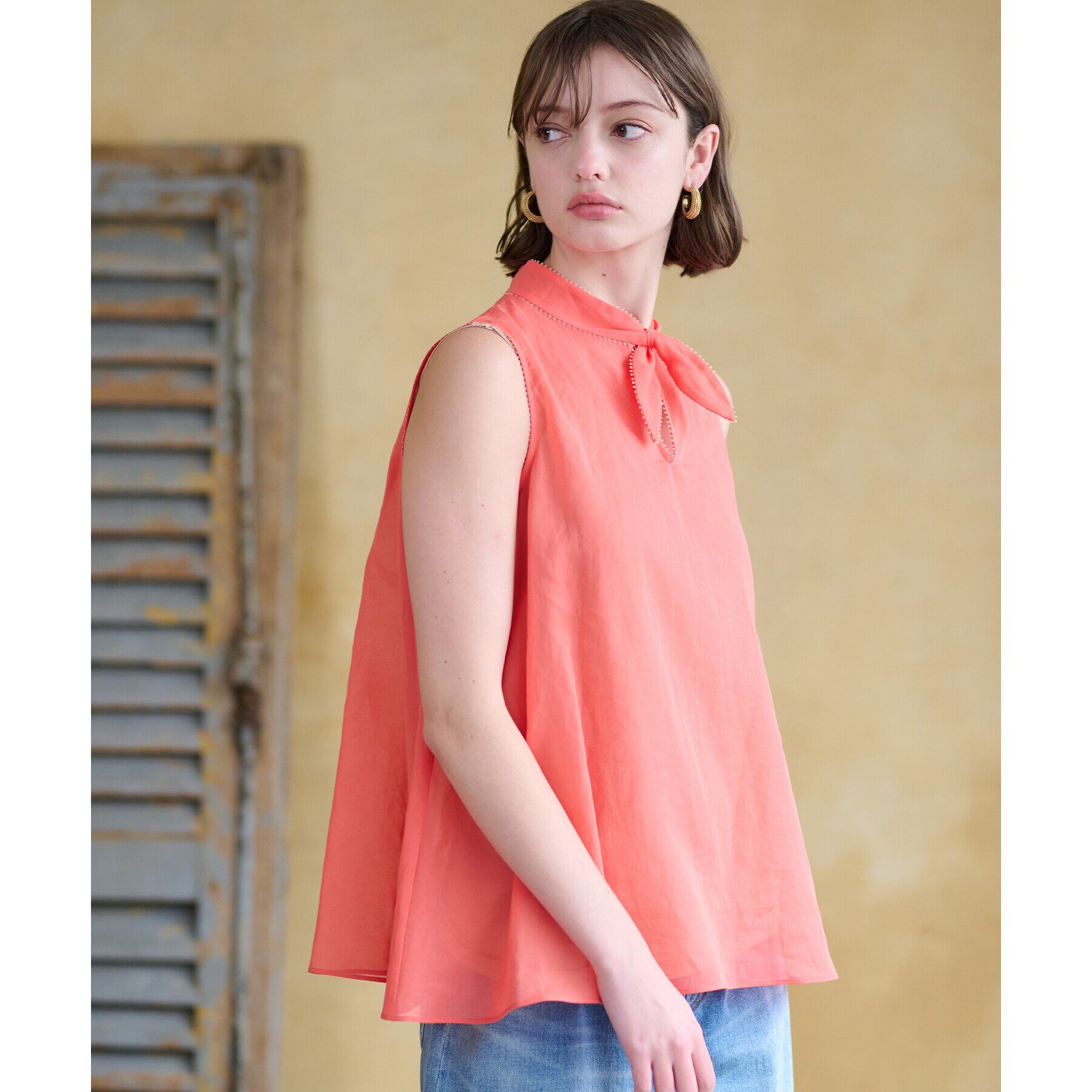 DRESSTERIOR「シアーリボンアーカイブブラウス」|シャツ・ブラウス|