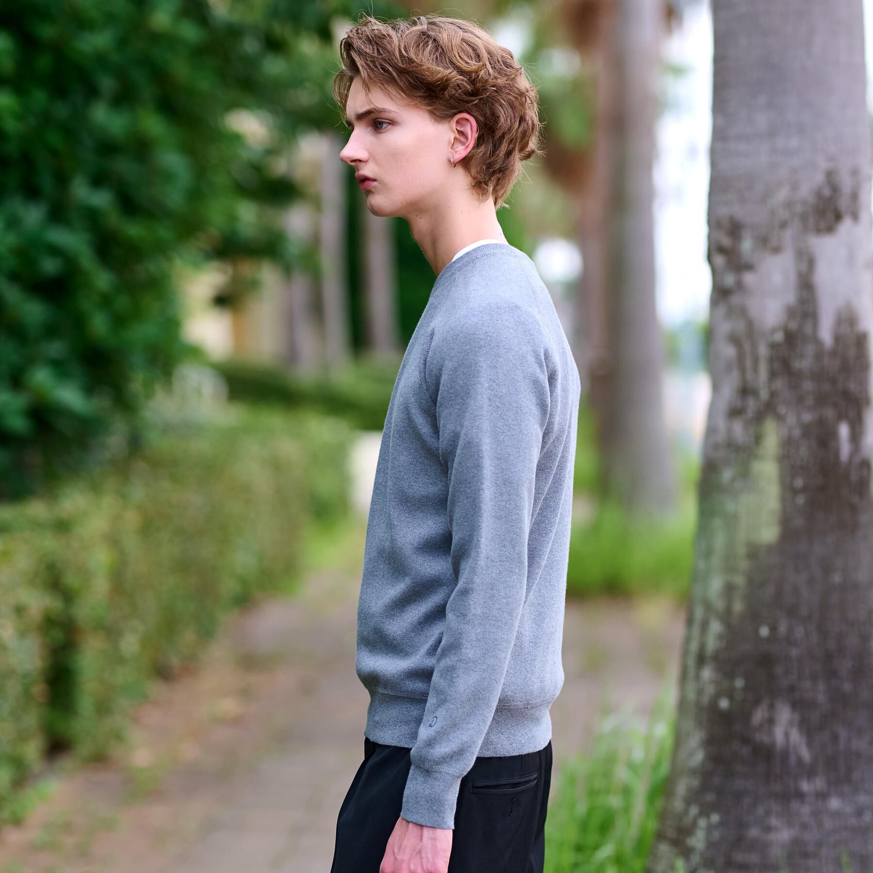 DRESSTERIOR「ウォッシャブル コットンカシミヤスムースニット」|ニット・セーター|