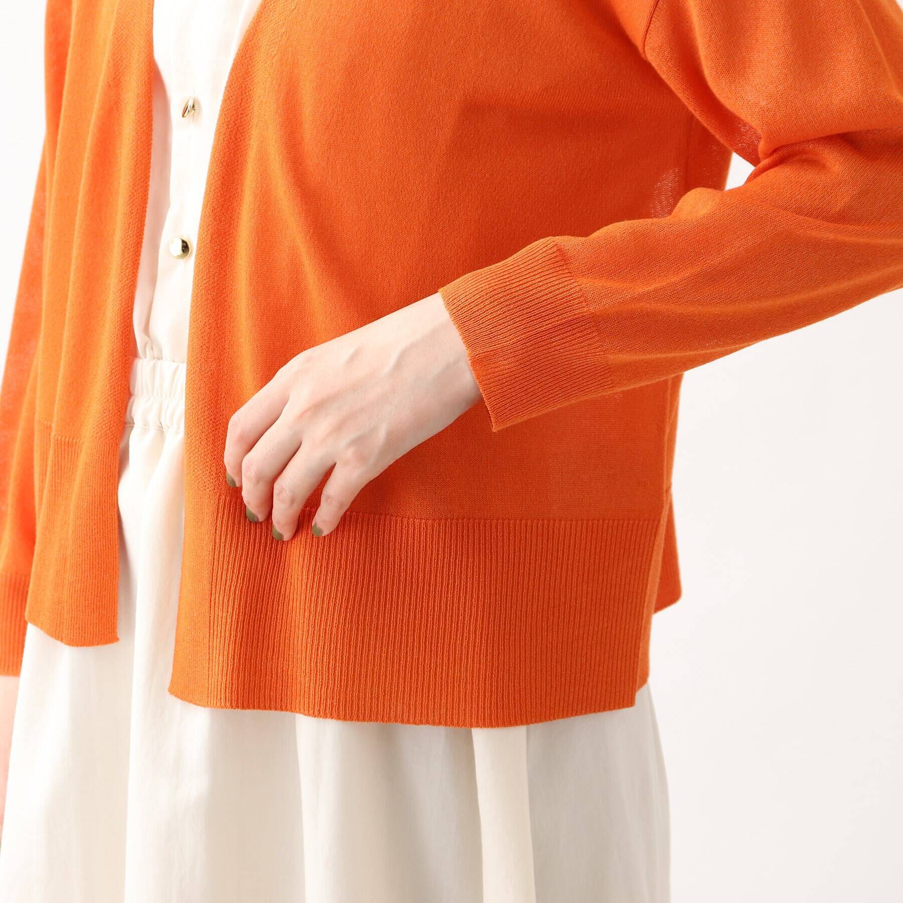 grove「洗えてひんやりスパークヤーンショートカーデ」|カーディガン|