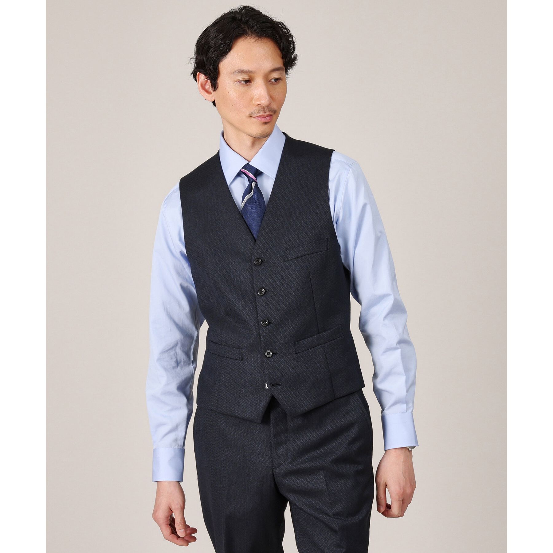 TAKEO KIKUCHI「【Made in JAPAN】矢絣（やがすり）ベスト／ スリーピース対応」|スーツ|