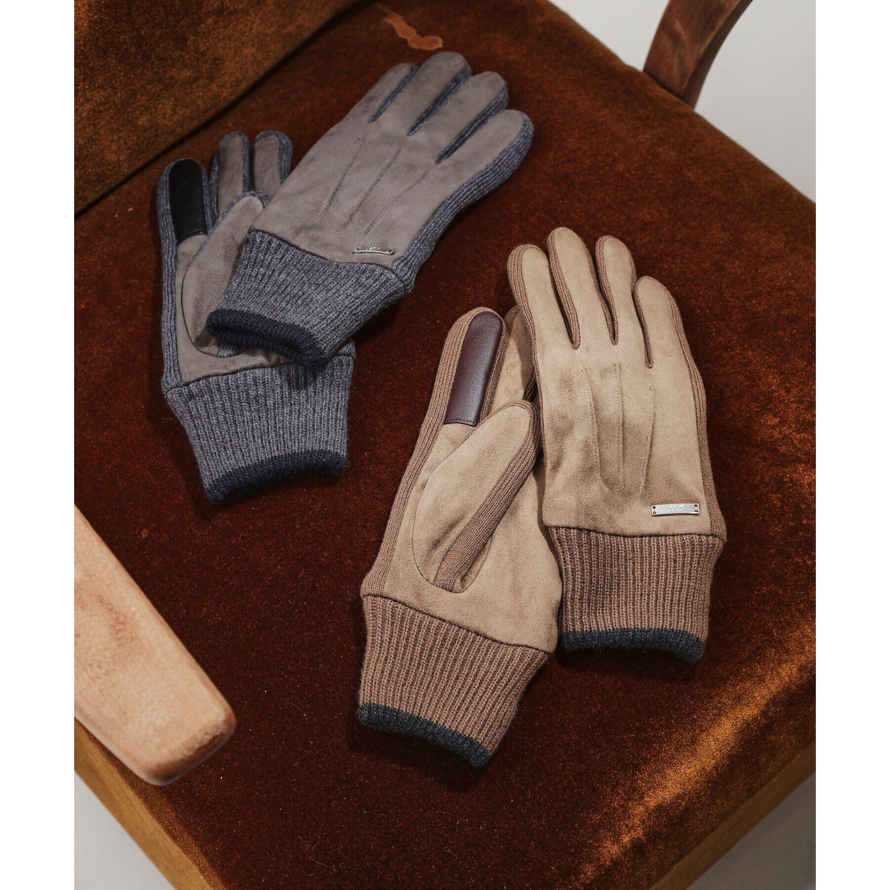 TAKEO KIKUCHI「【スマホ対応】ニットコンビ グローブ」|手袋|