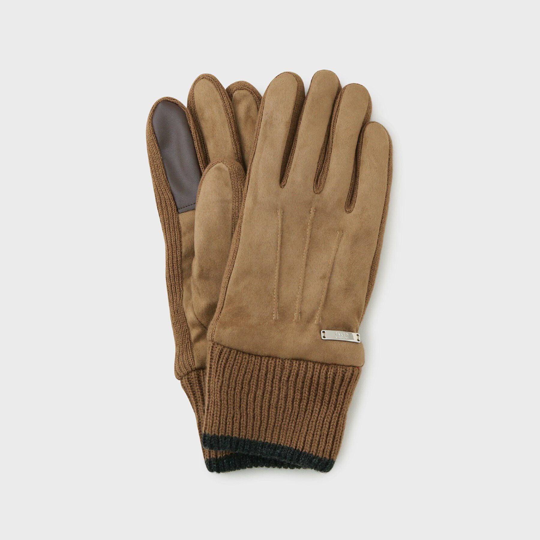 TAKEO KIKUCHI「【スマホ対応】ニットコンビ グローブ」|手袋|ライトベージュ(05