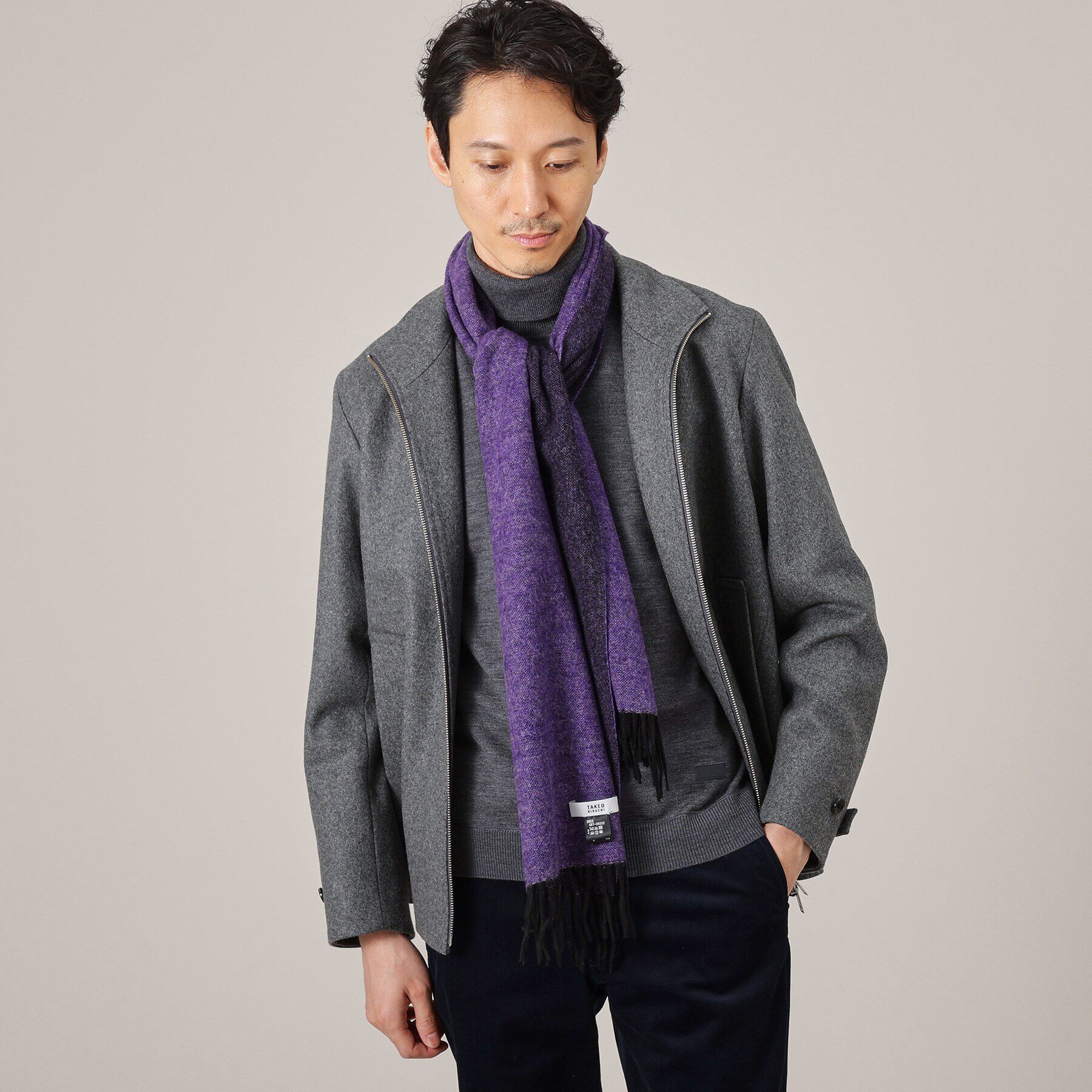 TAKEO KIKUCHI「ミックスカラーウールリバーマフラー」|ストール|