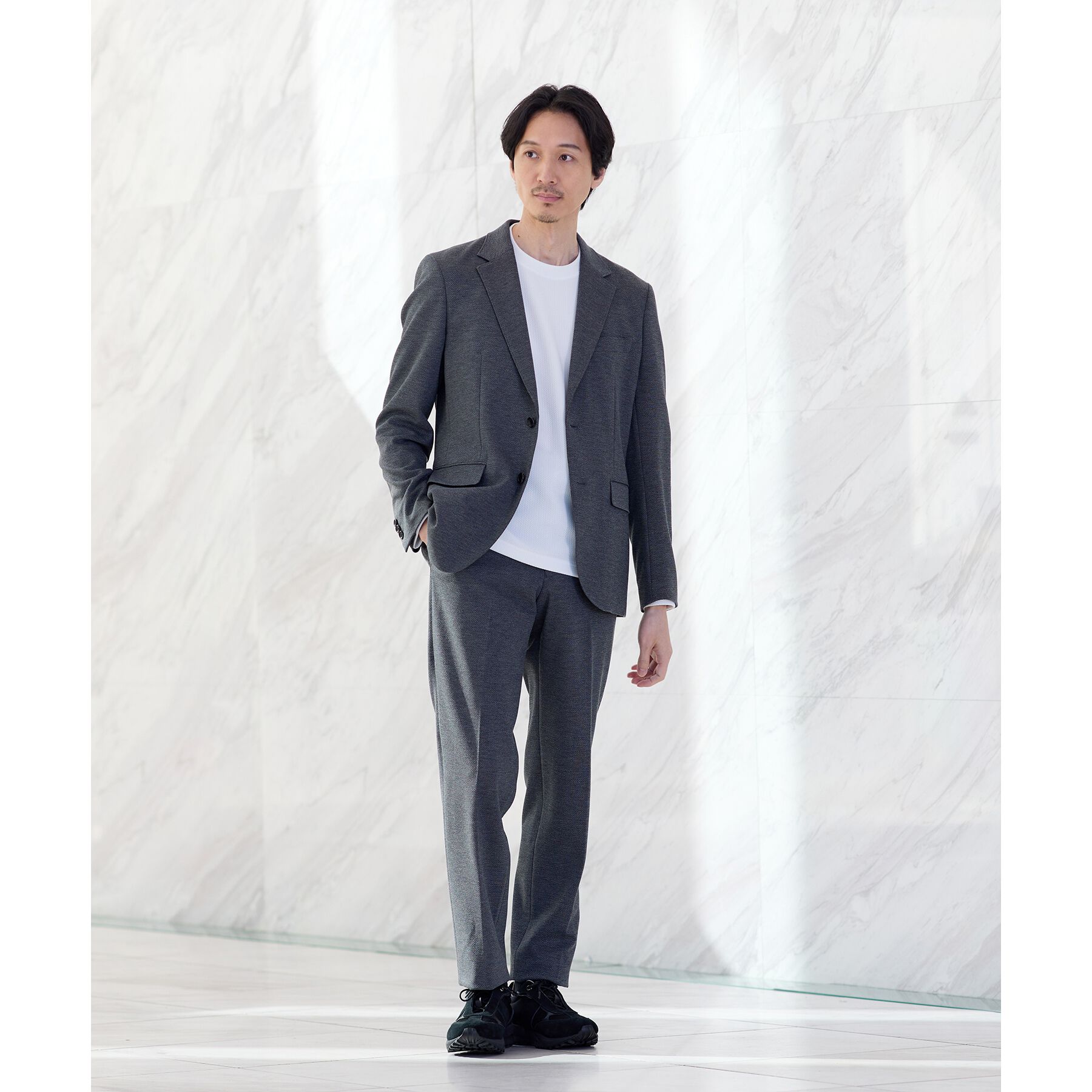 TAKEO KIKUCHI「メランジ ハニカム ストレッチ パンツ」|その他|