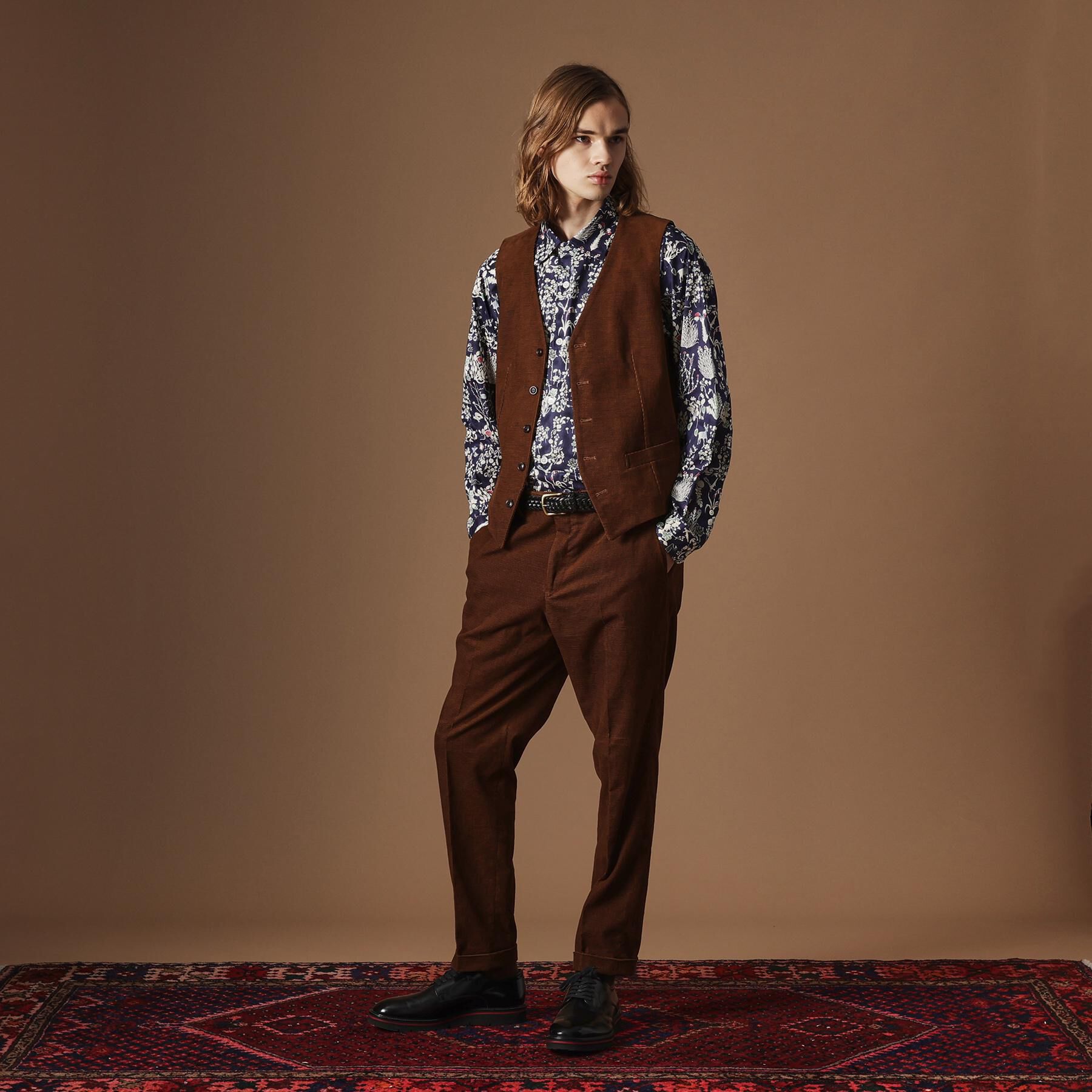 40CARATS&525「【Sサイズ～】ドビーキャラメルコールベスト」|スーツ|