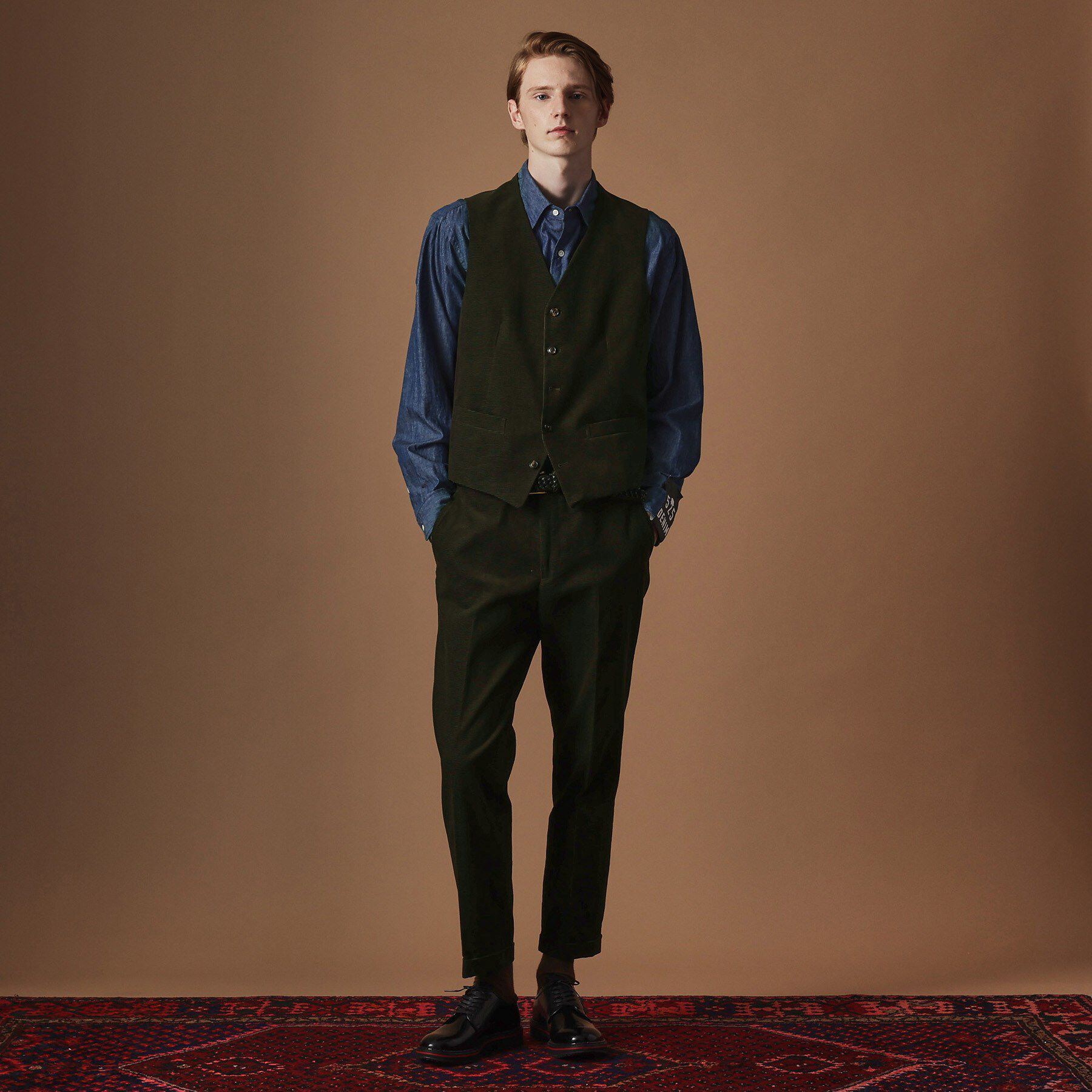 40CARATS&525「【Sサイズ～】ドビーキャラメルコールベスト」|スーツ|