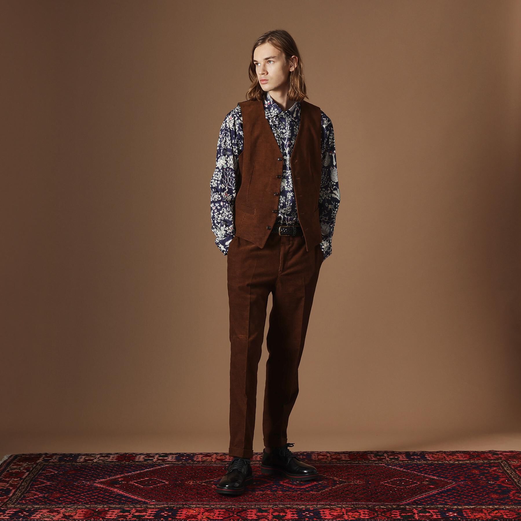 40CARATS&525「【Sサイズ～】ドビーキャラメルコールベスト」|スーツ|