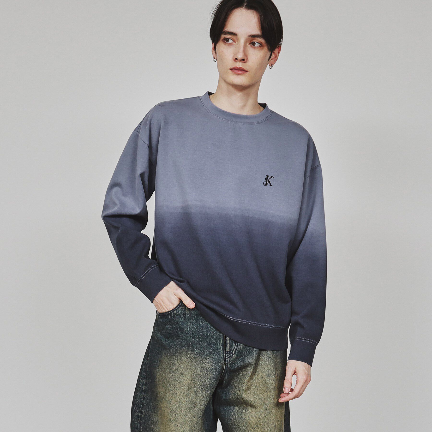 tk.TAKEO KIKUCHI「グラデーションプルオーバー」|Tシャツ・カットソー|ブルー(091)