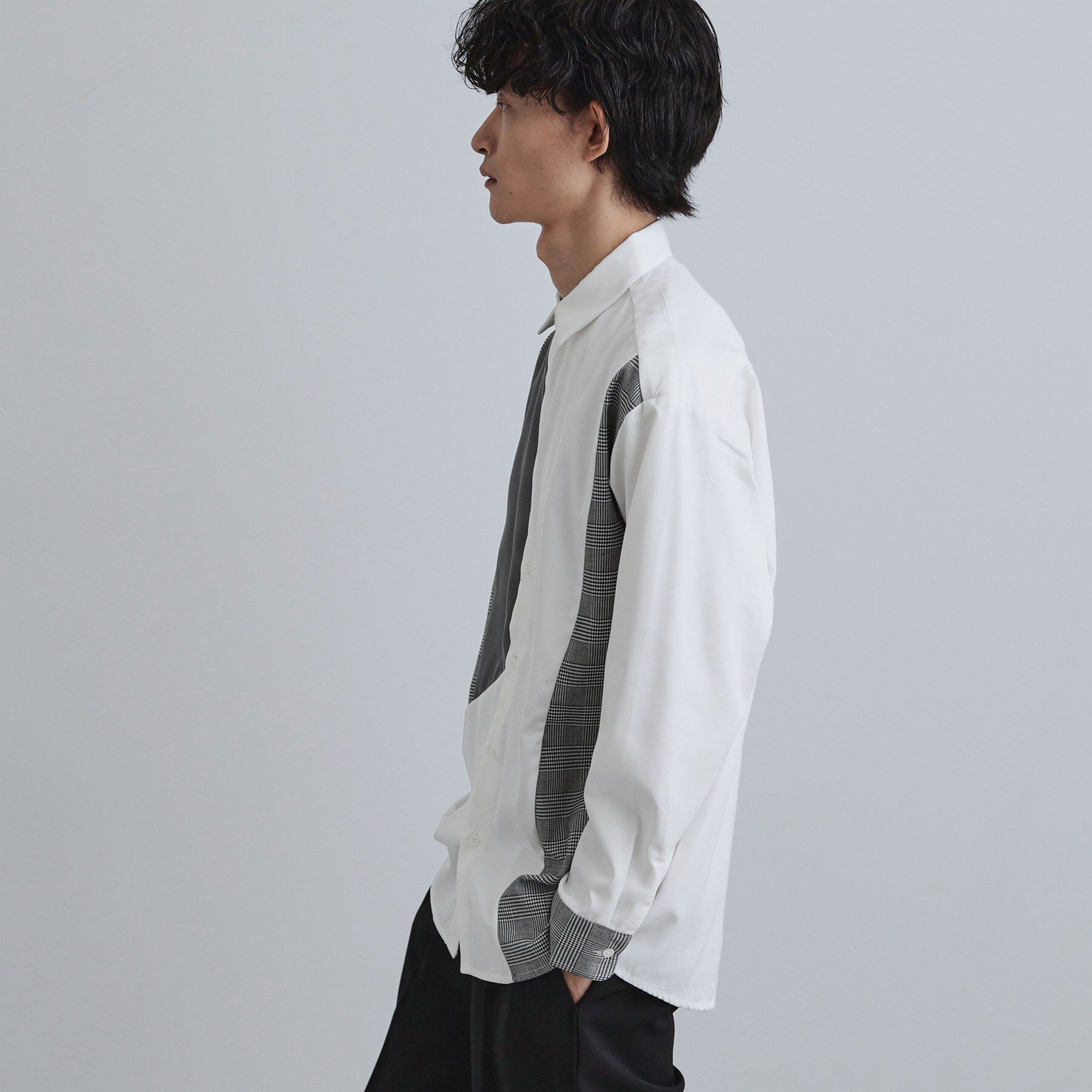 tk.TAKEO KIKUCHI「グレンチェック切替シャツ」|シャツ・ブラウス|