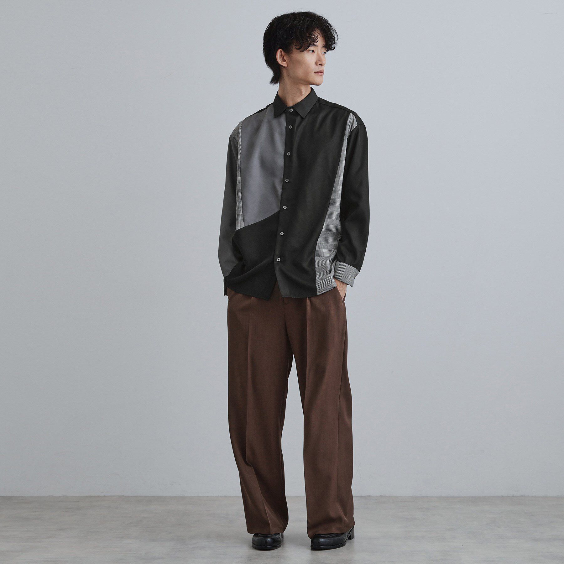 tk.TAKEO KIKUCHI「グレンチェック切替シャツ」|シャツ・ブラウス|