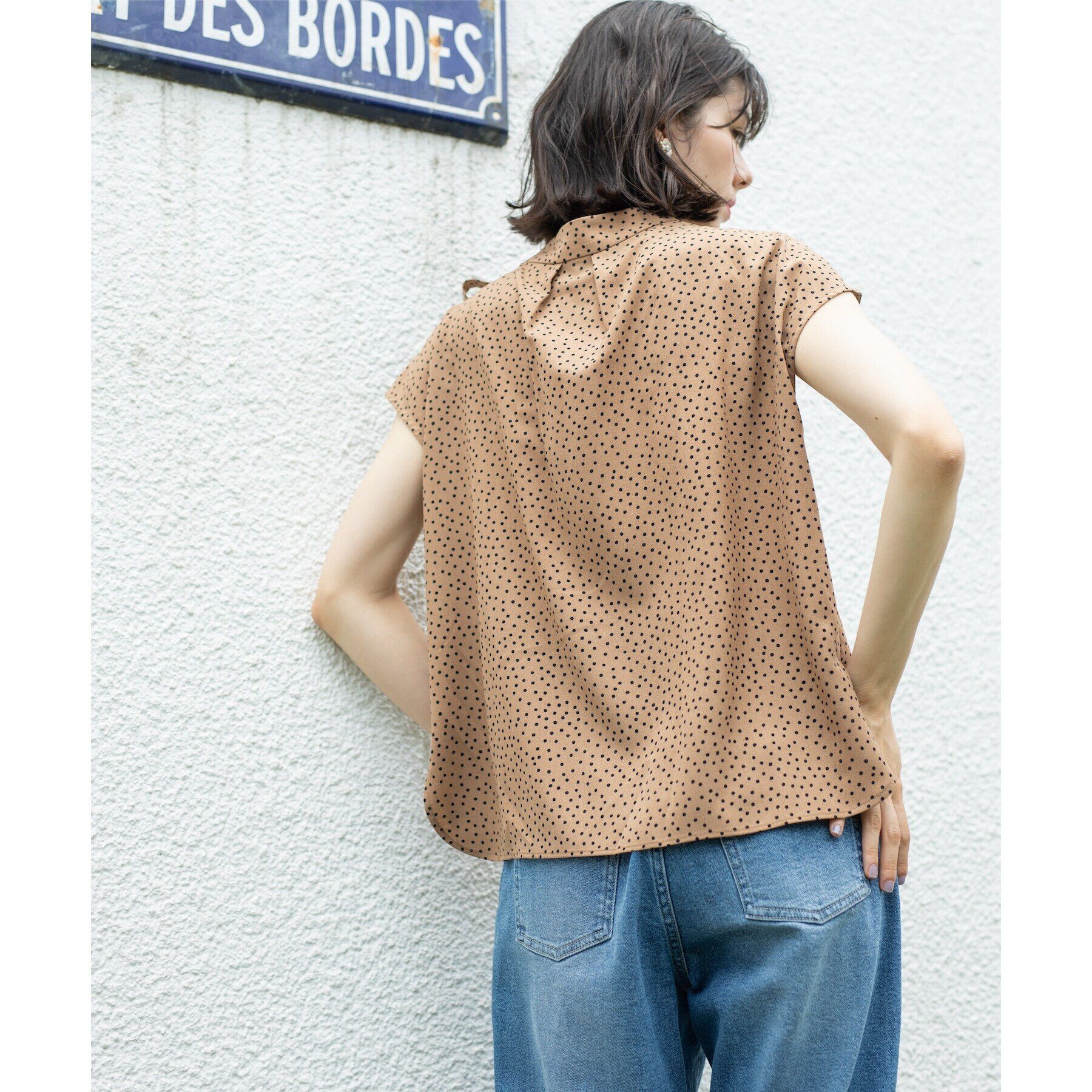OPAQUE.CLIP「ドットボウタイブラウス【洗濯機洗い可】」|シャツ・ブラウス|