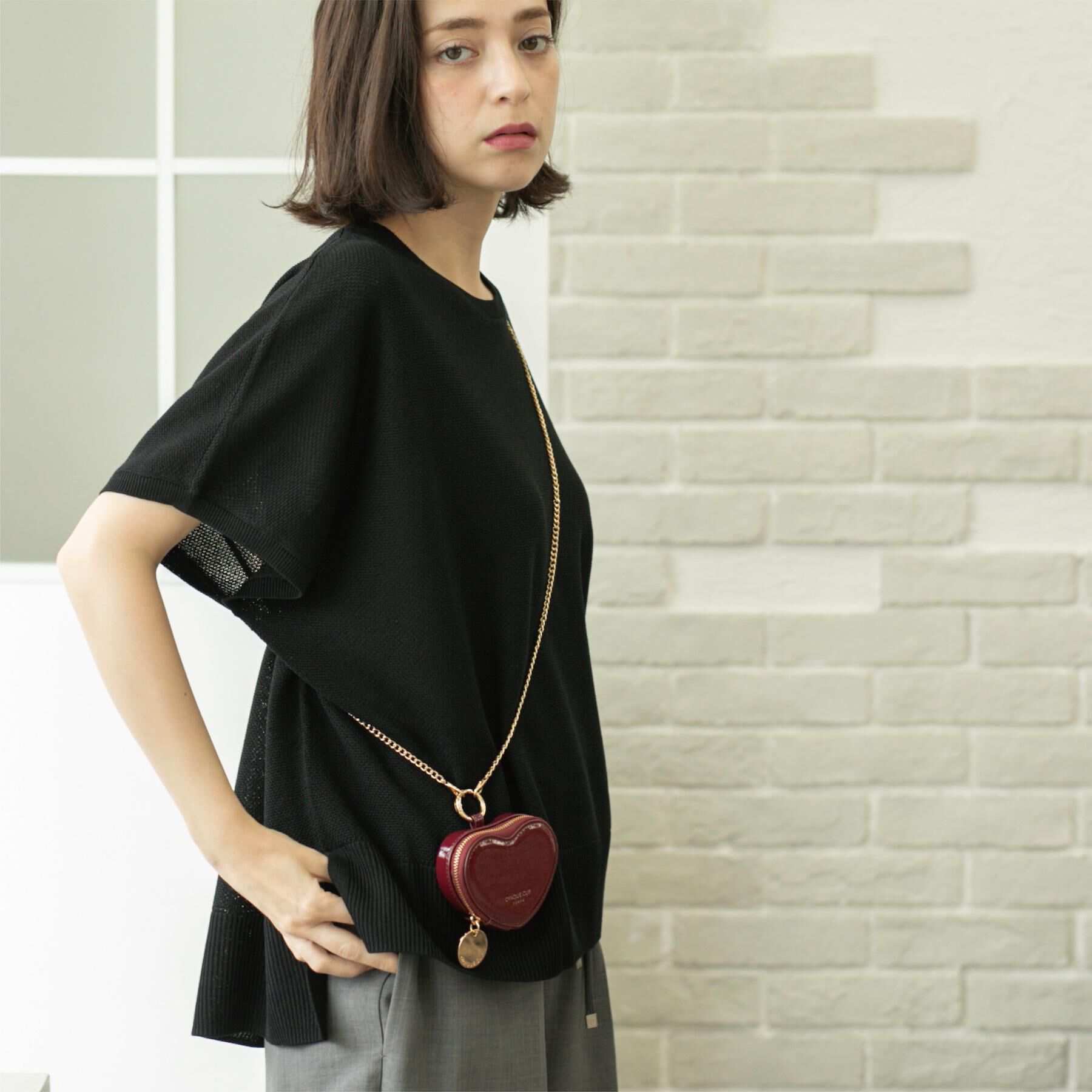 OPAQUE.CLIP「《5色展開/S-LLサイズ》リラクシーメッシュニット【洗濯機洗い可】」|ニット・セーター|