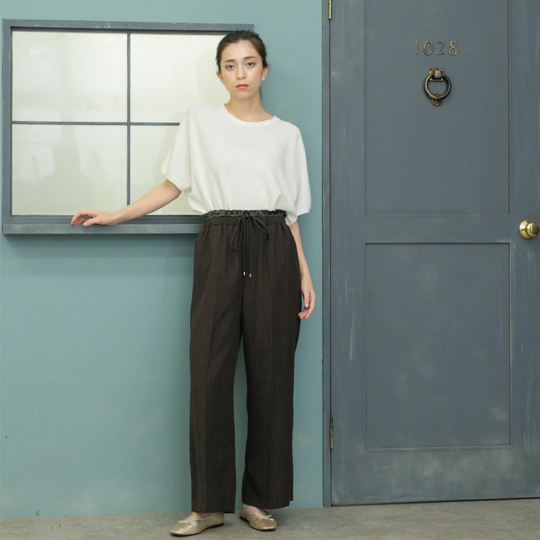 OPAQUE.CLIP「《5色展開/S-LLサイズ》リラクシーメッシュニット【洗濯機洗い可】」|ニット・セーター|