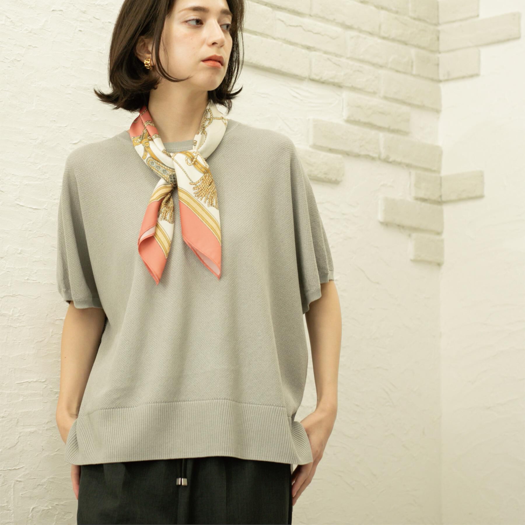 OPAQUE.CLIP「《5色展開/S-LLサイズ》リラクシーメッシュニット【洗濯機洗い可】」|ニット・セーター|