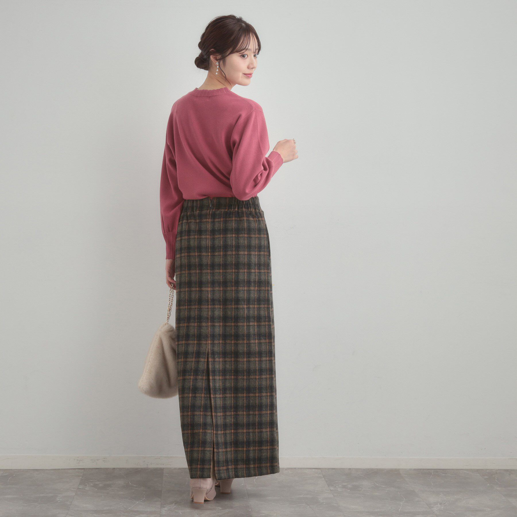 Couture broach「シャギーチェックIラインスカート」|スカート|