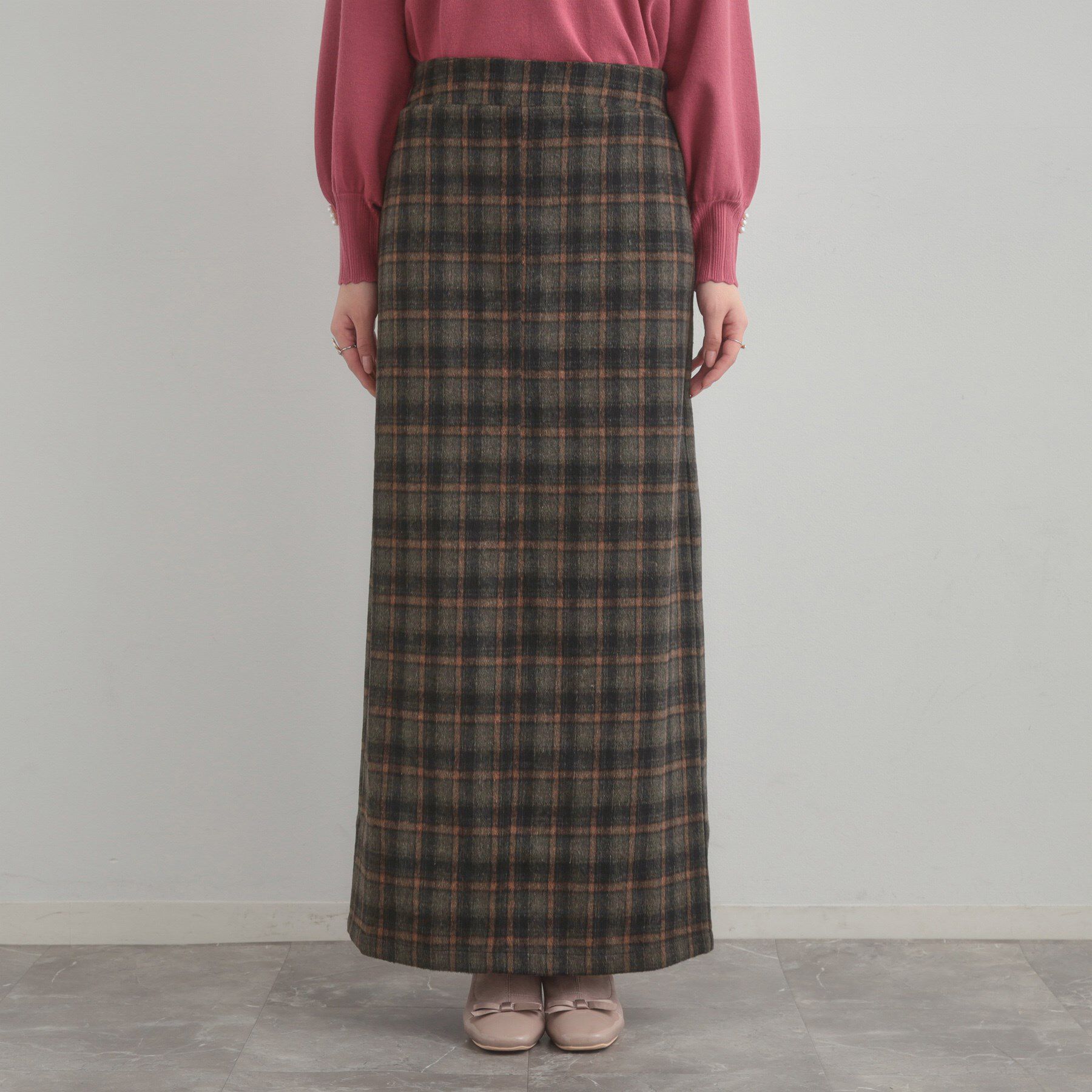 Couture broach「シャギーチェックIラインスカート」|スカート|