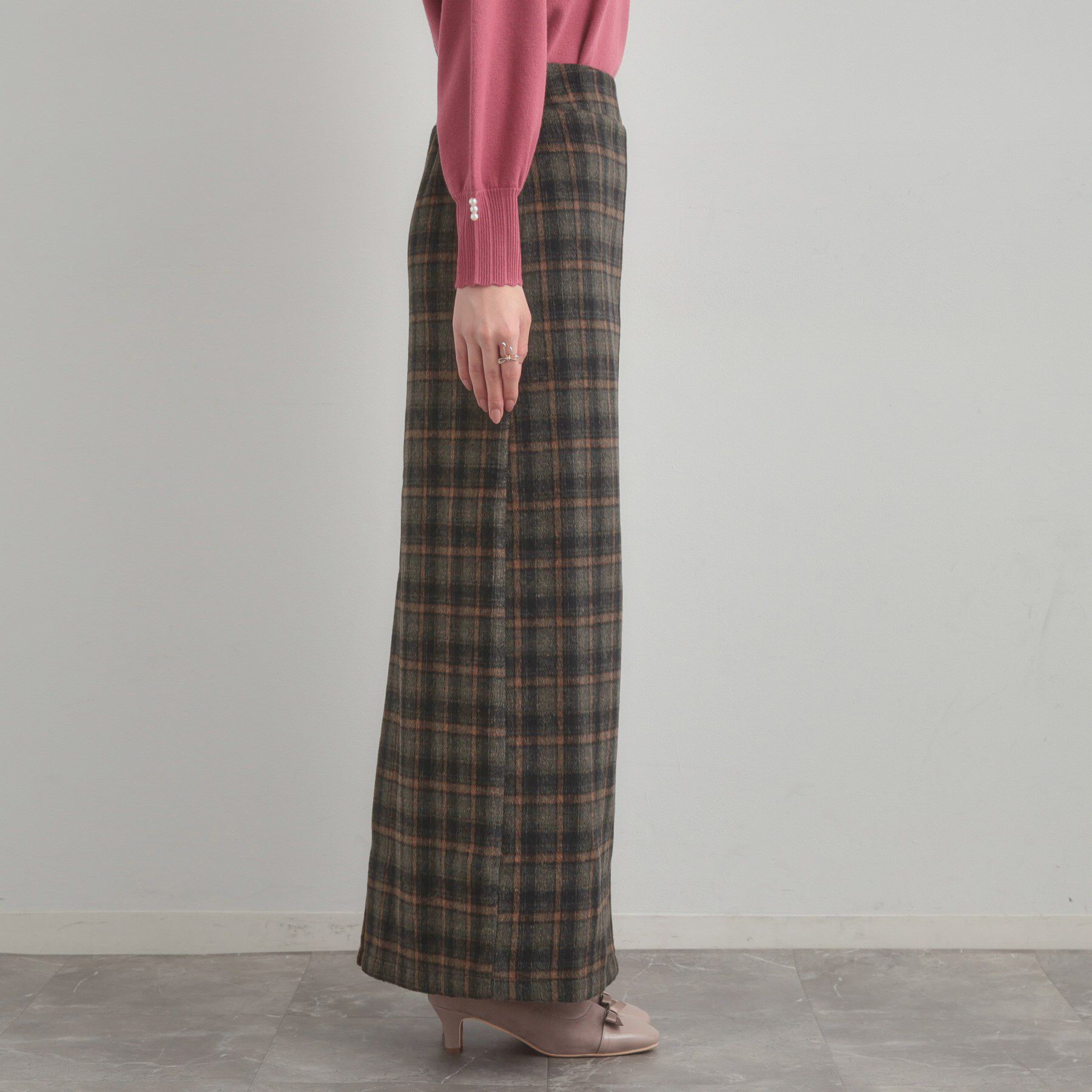 Couture broach「シャギーチェックIラインスカート」|スカート|