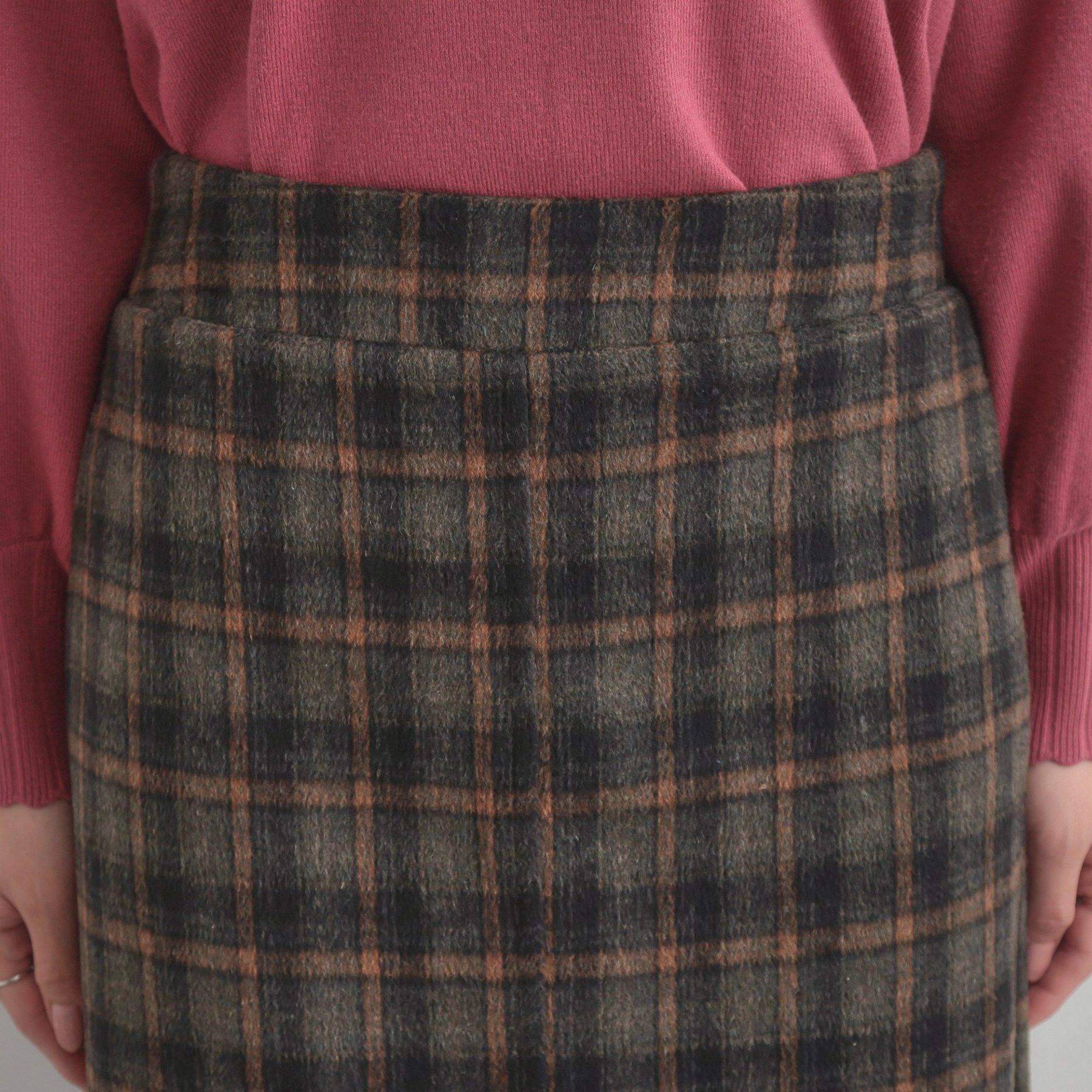 Couture broach「シャギーチェックIラインスカート」|スカート|