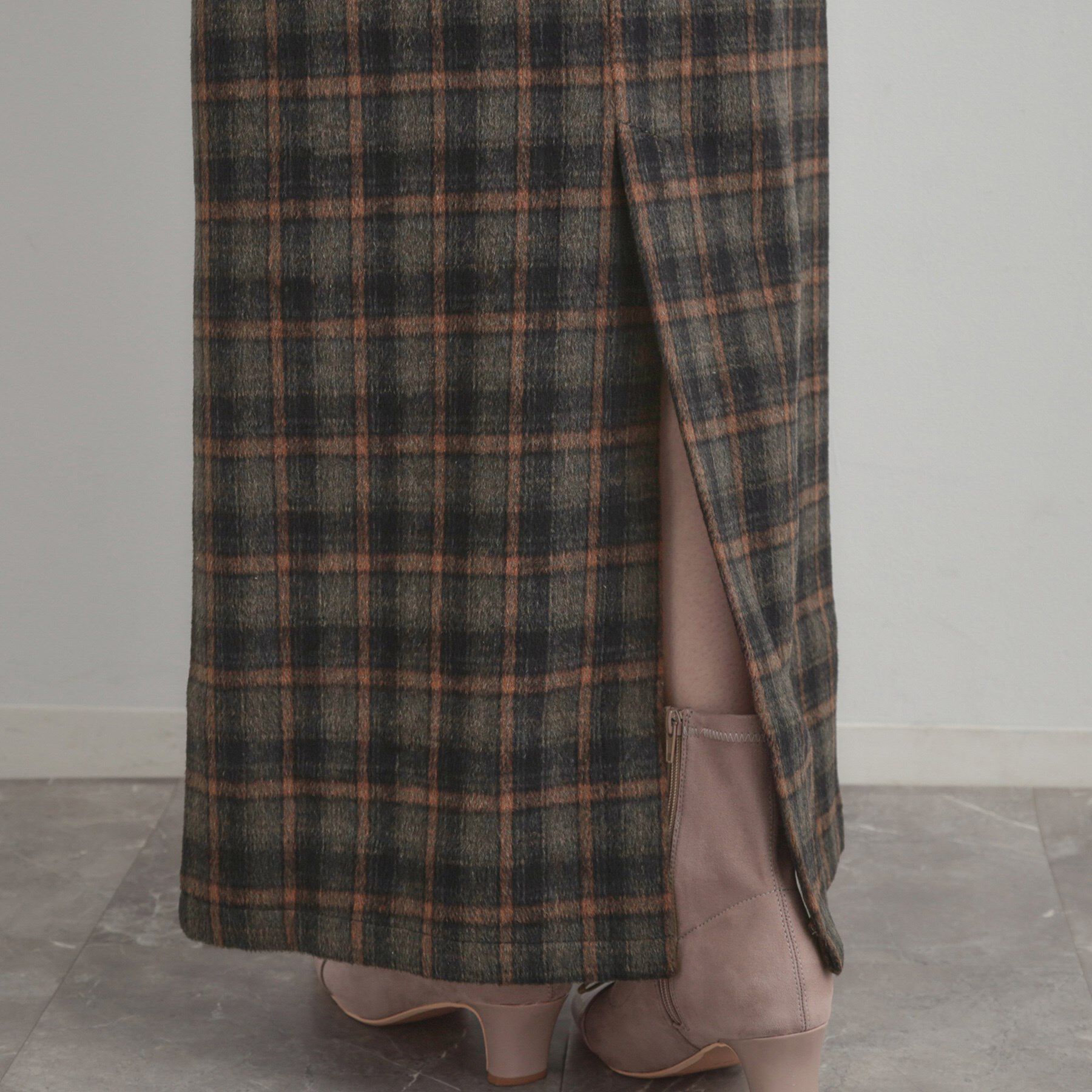 Couture broach「シャギーチェックIラインスカート」|スカート|