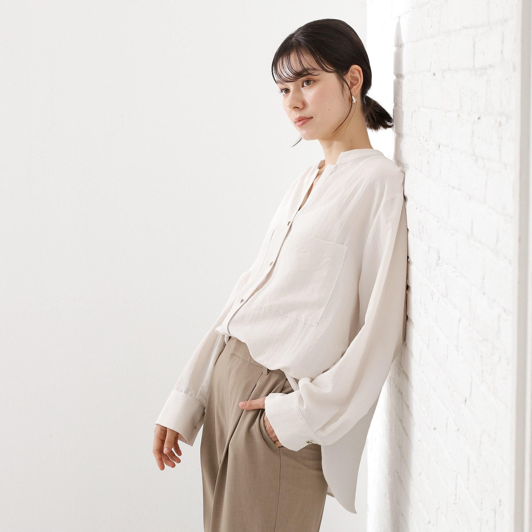 THE SHOP TK「【通勤にもデイリーにも】ダブルポケットスキッパーシャツ/洗濯機OK」|シャツ・ブラウス|