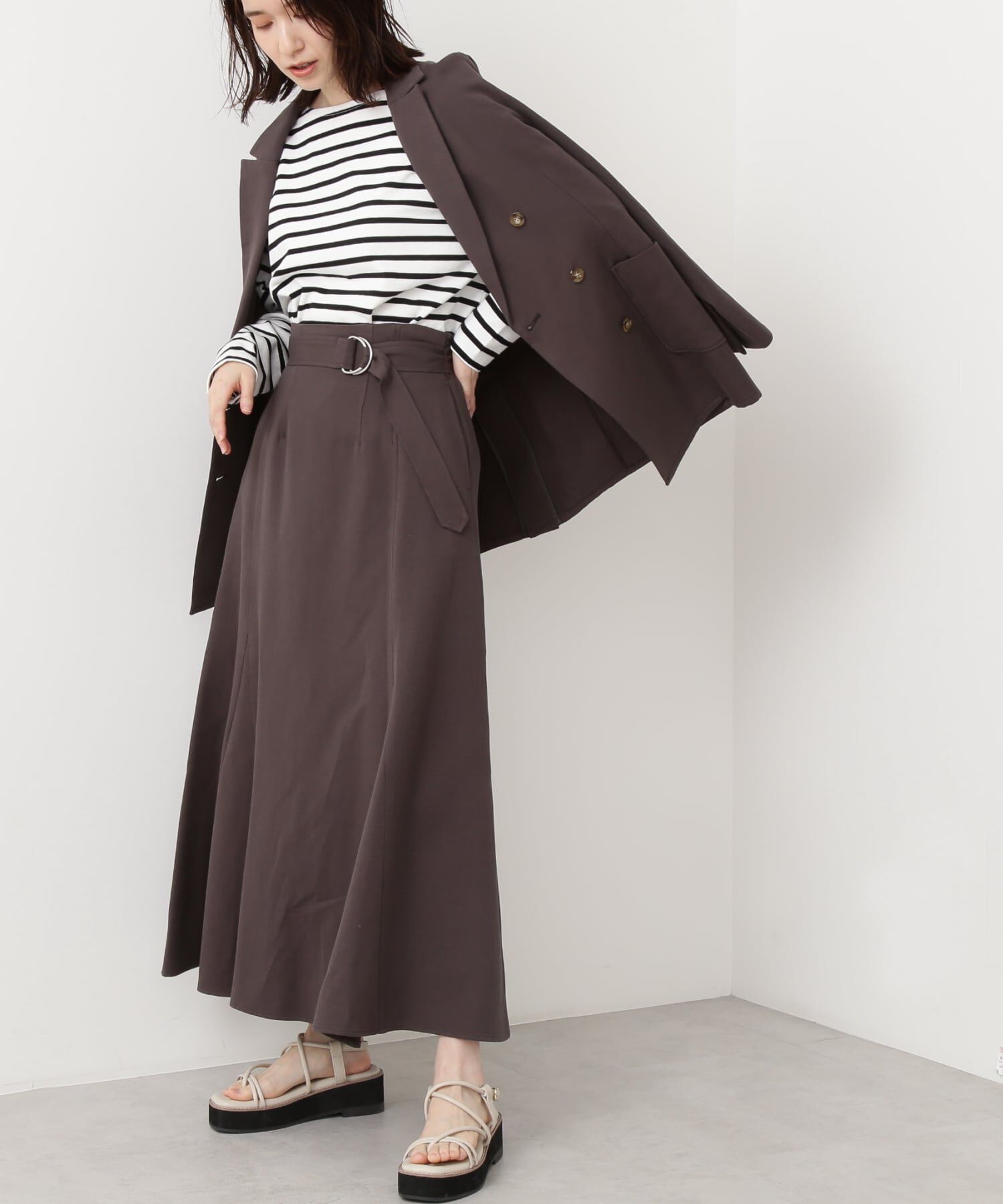  「麻混セットアップ　スカート《S Size Line》」|スカート|