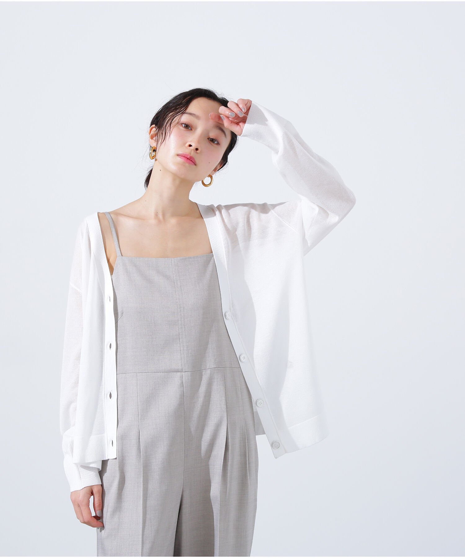  「ルーズミドルシアーカーディガン」|ニット・セーター|